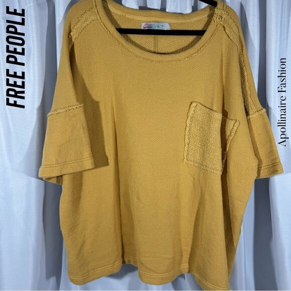 FP BEACH PULLOVER TUNIC IN YELLOW NWOT EXTRA SMALL PETITE - Picture 1 of 4